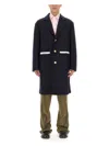 Palm Angels Tailored Coat In Blue