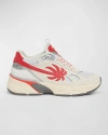 Palm Angels Lace-ups In Beige Red