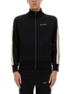 Palm Angels Track Jacket With High Collar In Black