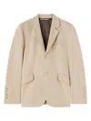 Palm Angels Men's Viscose Blazer In Beige