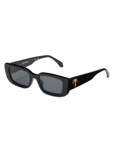 Palm Angels Men's Yosemite 51mm Rectangular Sunglasses In Black