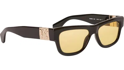 Palm Angels Merrill Yellow Square Unisex Sunglasses Peri065 1018 50 In Brown