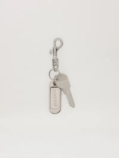 Palm Angels Metallic Logo Plate Key Ring