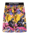 Palm Angels Man Beach Shorts And Pants Purple Size L Viscose In Multicolor