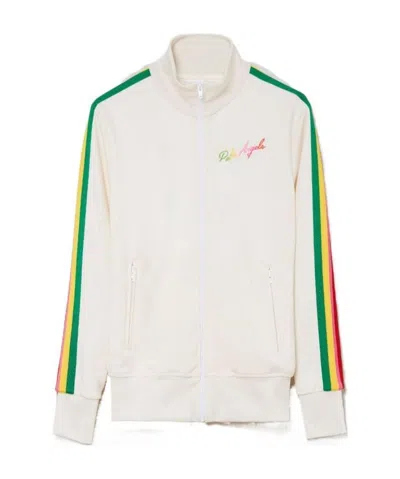 Palm Angels Miami Side-stripe Track Jacket In White