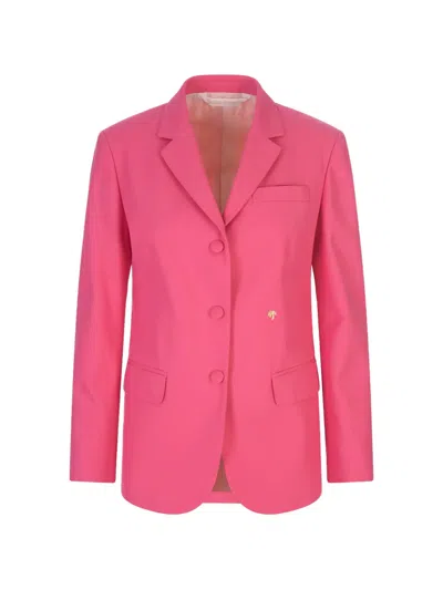 Palm Angels Miami Single-breasted Blazer In Pink