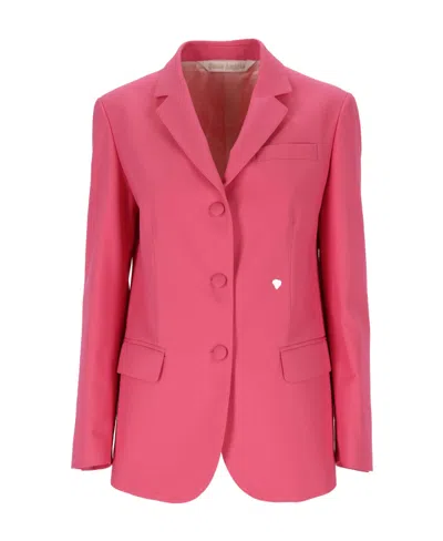 Palm Angels Miami Single-breasted Blazer In Red
