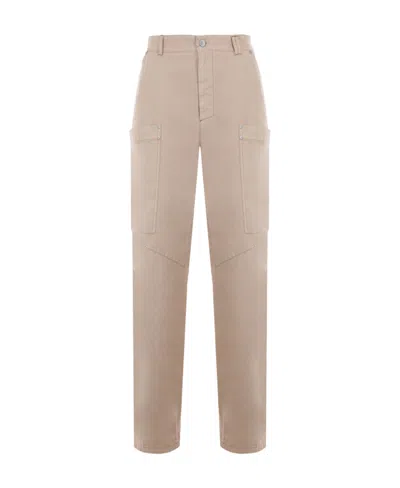 Palm Angels Mid-rise Wide-leg Pants In Nude