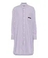 Palm Angels Woman Mini Dress Purple Size 4 Cotton In White