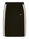 Palm Angels Side Stripe Monogram Pencil Skirt In Negro