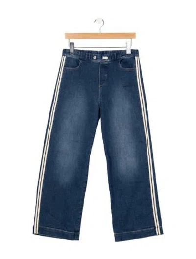 Pre-owned Palm Angels Mid-rise Wide Leg Jeans In Blue
