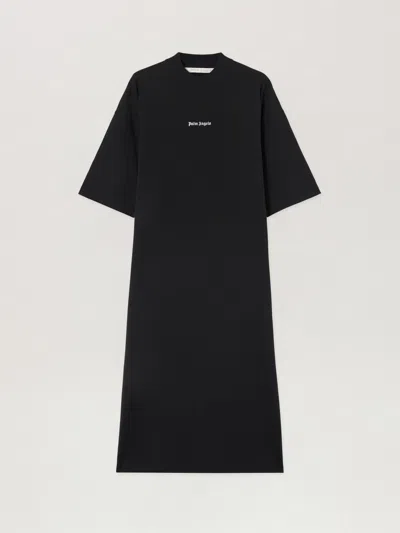 Palm Angels Milan La T-shirt Midi Dress In Black