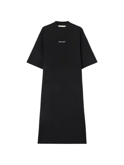 Palm Angels Milan La T-shirt Midi Dress In Black