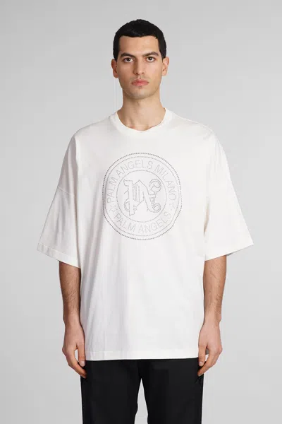 Palm Angels Pa City Logo-print T-shirt In Weiss