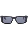 Palm Angels Milford Rectangular-frame Sunglasses In Black