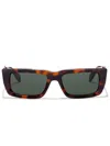 Palm Angels Milford Rectangular-frame Sunglasses In Brown