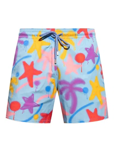Palm Angels Mini Beachwear Collaboration In Multi