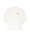 Palm Angels Mini Bear Cropped T-shirt In Gray
