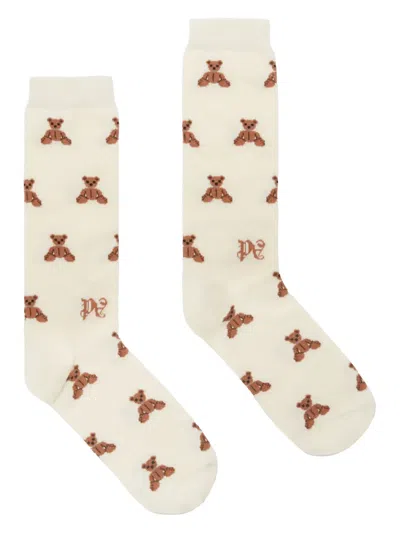 PALM ANGELS MINI BEAR MONOGRAM SOCKS