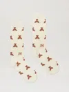 Palm Angels Bear In Mind Socks In 0484 Butter - Multicolor