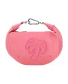 Palm Angels Mini Big Palm Logo-embossed Clutch Bag In Pink