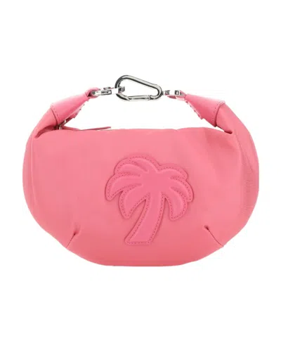 Palm Angels Mini Big Palm Logo-embossed Clutch Bag In Pink