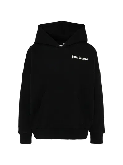 Palm Angels Mini Boy's Short Sleeve Sweater In Black
