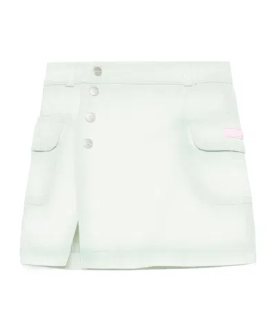 Palm Angels Mini Buttons Skirt In Blue
