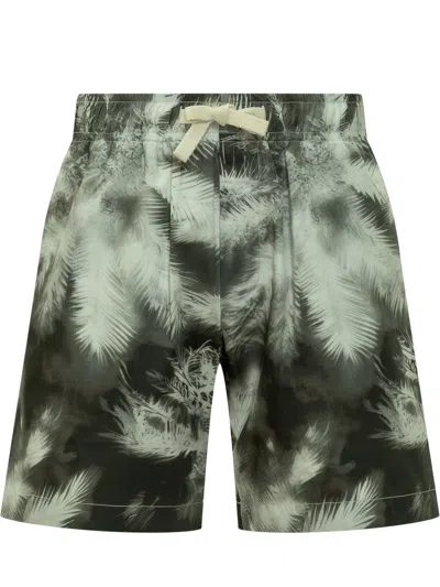 Palm Angels Mini Casual Shorts In Green