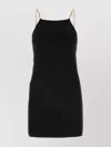 Palm Angels Mini Dress Chain Detail Open Back In Black