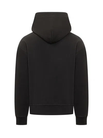 Palm Angels Mini Hoodie Sweatshirt With Bear Print In Black Brown