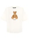 Palm Angels Bear-print T-shirt In Neutral