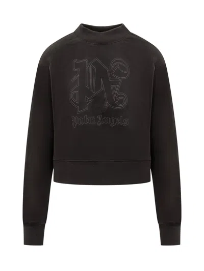 Palm Angels Mini Logo Sweatshirt In Black