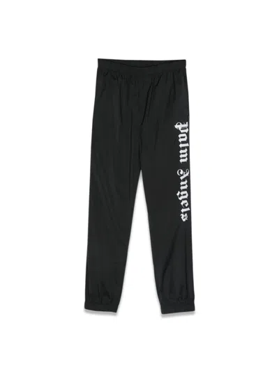Palm Angels Mini Sport Overlogo Trousers In Black