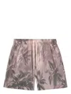 Palm Angels Mini Sunset Palms Swim Shorts In Black