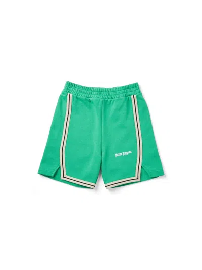 Palm Angels Mini Sweat Shorts For Kids In Green