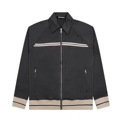 Pre-owned Palm Angels Mini Tape Track Jacket 'dark Grey/off White' | Men's Size S