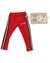 Palm Angels Red Mini Track Keychain In Red