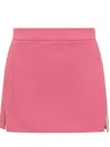 Palm Angels Stripe-detail A-line Miniskirt In Pink
