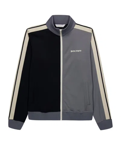 Palm Angels Minimalist Casual Color-blocked Jacket In Blue