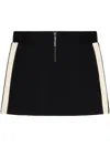 Palm Angels Black Neoprene Track Miniskirt In Schwarz