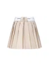 PALM ANGELS MINISKIRT WITH BACK PLEATS