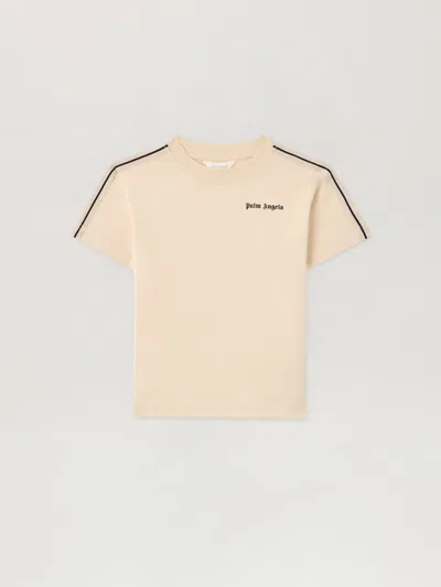 Palm Angels Kids' Minitrack. T-shirt Black Off White In Pink