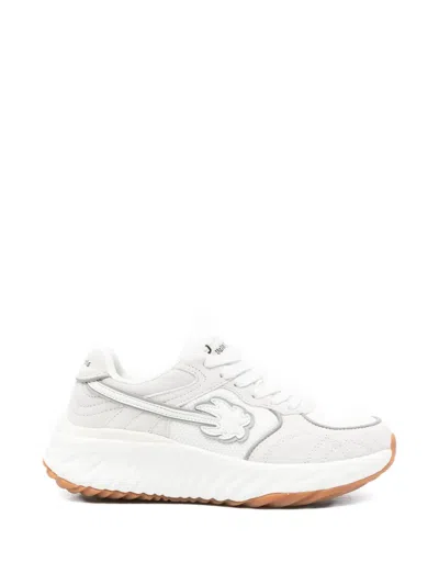 Palm Angels Minster Palm-tree Patch Sneakers In White