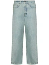 PALM ANGELS MINT-COLORED OVERDYED DENIM JEANS