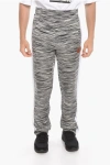 PALM ANGELS MISSONI KNITTED TRACK PANTS WITH SIDE CONTRASTING BANDS