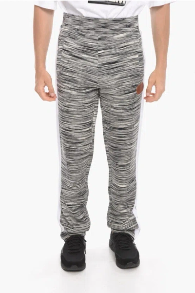Palm Angels Missoni Knitted Track Pants With Side Contrasting Bands In Multi