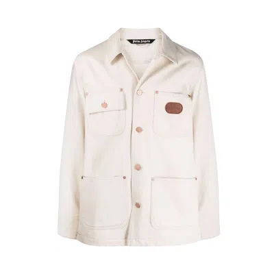 Pre-owned Palm Angels Missoni Melted Logo Denim Jacket 'off White' | Cream | Men's Size M