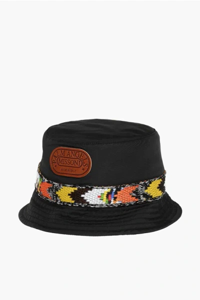 Palm Angels Missoni Nylon Heritage Bucker Hat In Black