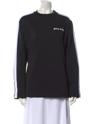 Pre-owned Palm Angels Mock Neck Long Sleeve Top In Black
